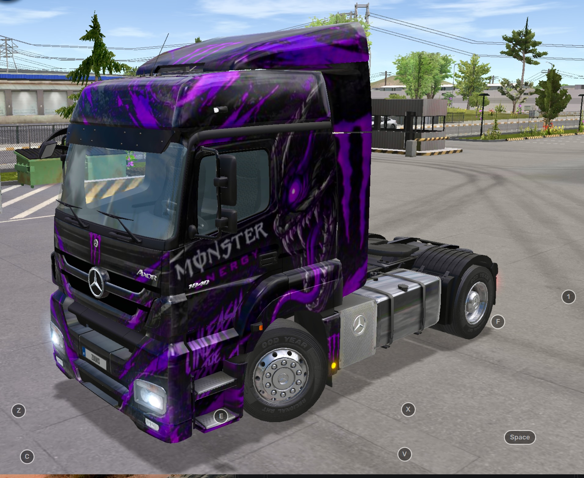 BENZ AXOR PURPLE MONSTER ENERGY PREMIUM SKIN
