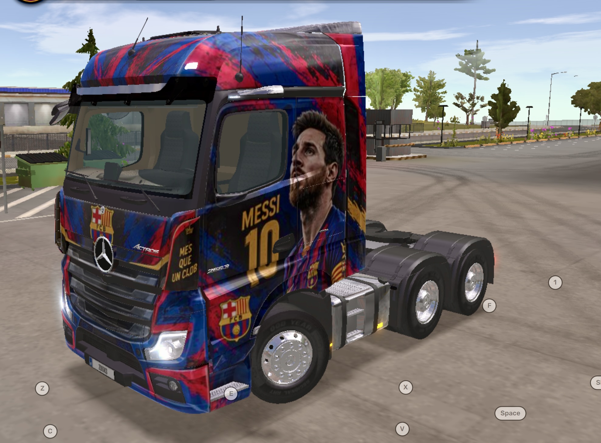 Benz Actroz 2020 Messi X Barcelona FC Premium Skin