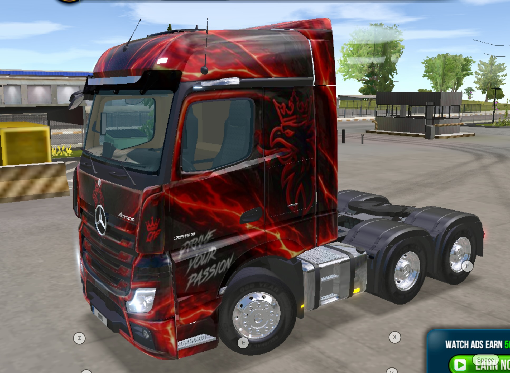 Benz Actroz 2020 Red Fire Glow Premium Skin